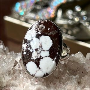 WILD HORSE JASPER 925 STERLING SILVER RING, SIZE 7.5